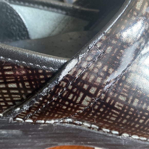 DANSKO Clogs Women's Platform Chunky Heel Black Gold Bronze Size EU 38/US 7.5-8 - Picture 12 of 15